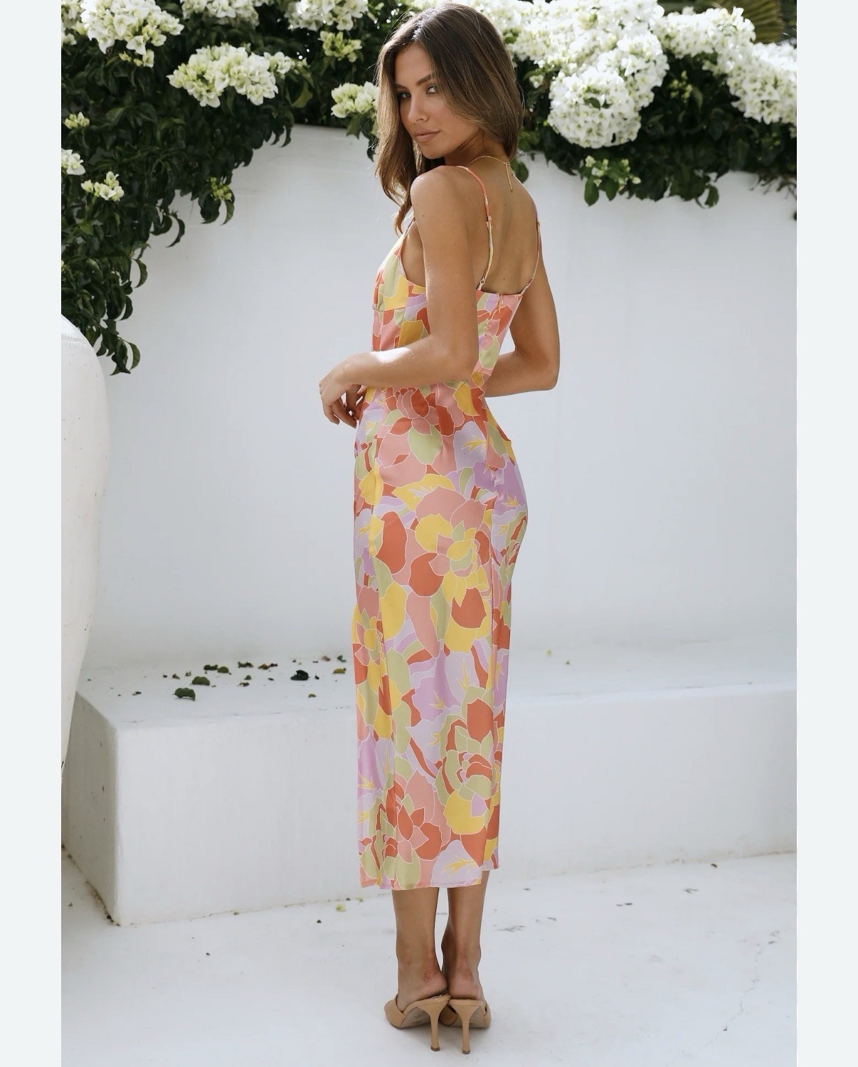 NWT Runaway The Label Sienna Multicolour Slip Dress Maxi summer size 6 / Medium
