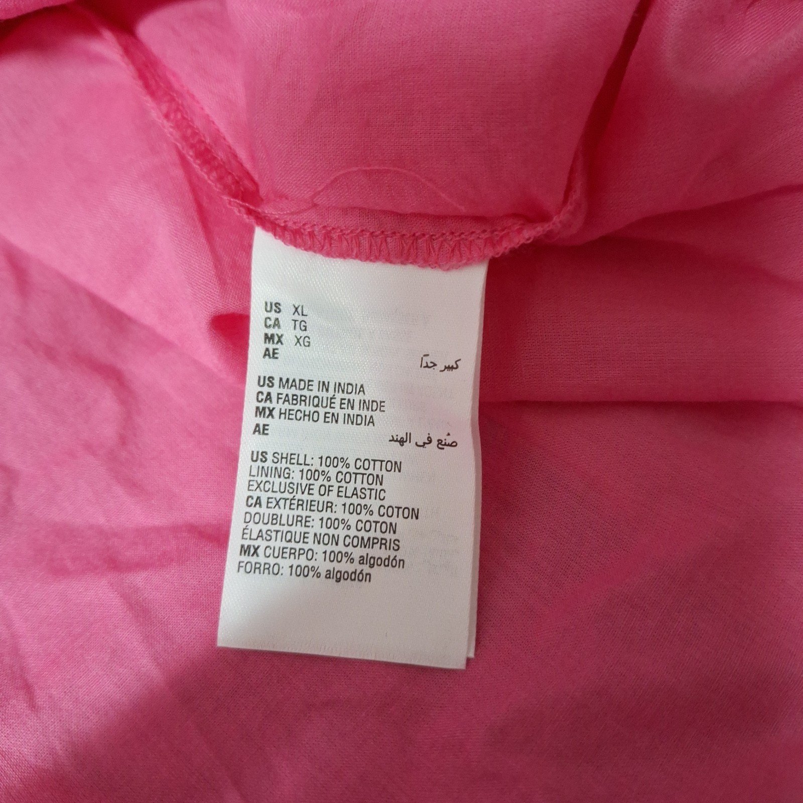 On 34th Pink Dot Sundress Sleeveless Smocking Midi Dress Ruffle Size XL