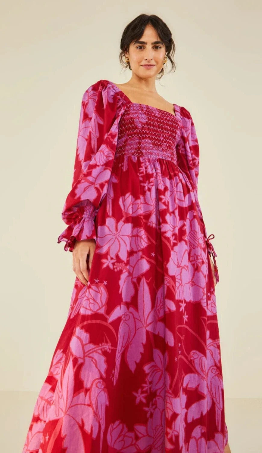 FARM RIOLiving Nature Burgundy Midi Dress Regular price $245 Small