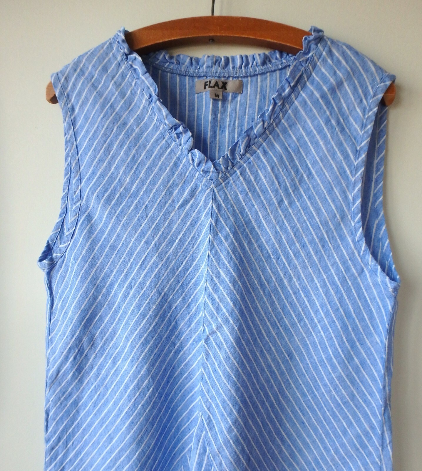 FLAX Designs Linen Dress M & L NWT Special Dress PERIWINKLE STRIPE