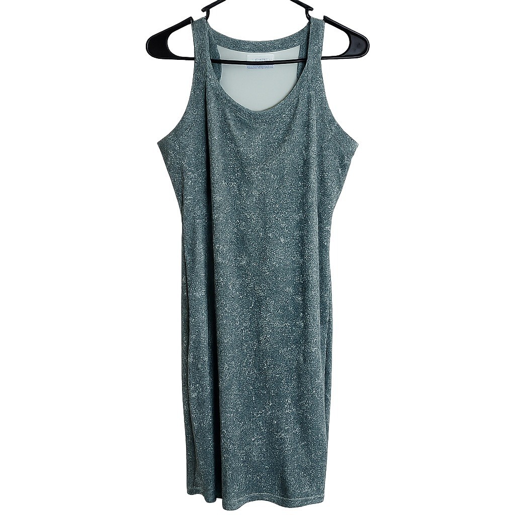 Columbia Women’s L Green Sleeveless Stretch Tank Dress Outdoor Casual Athleisure