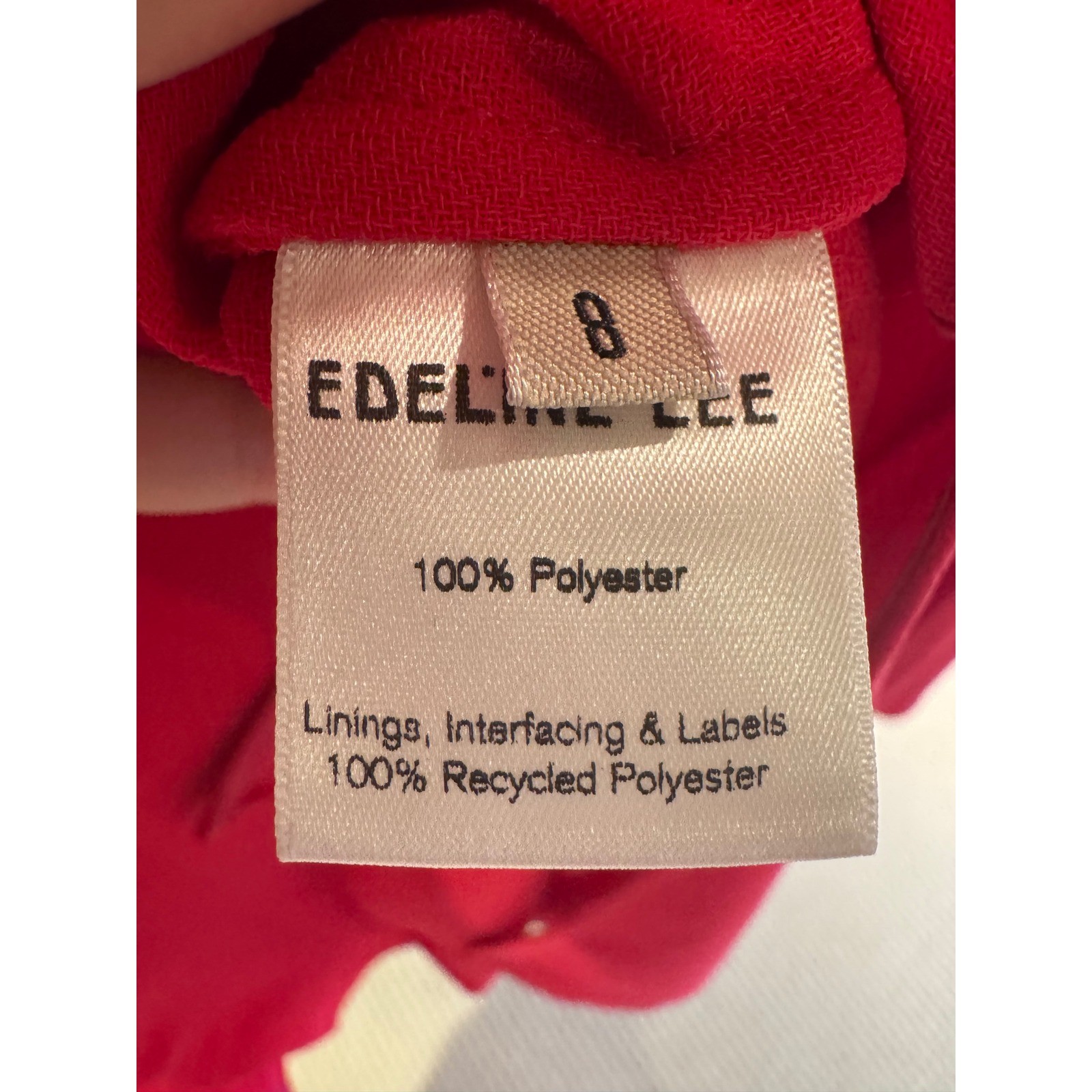 Edeline Lee Red Cape Dress Size 8 Midi Cocktail Formal UK Made Designer