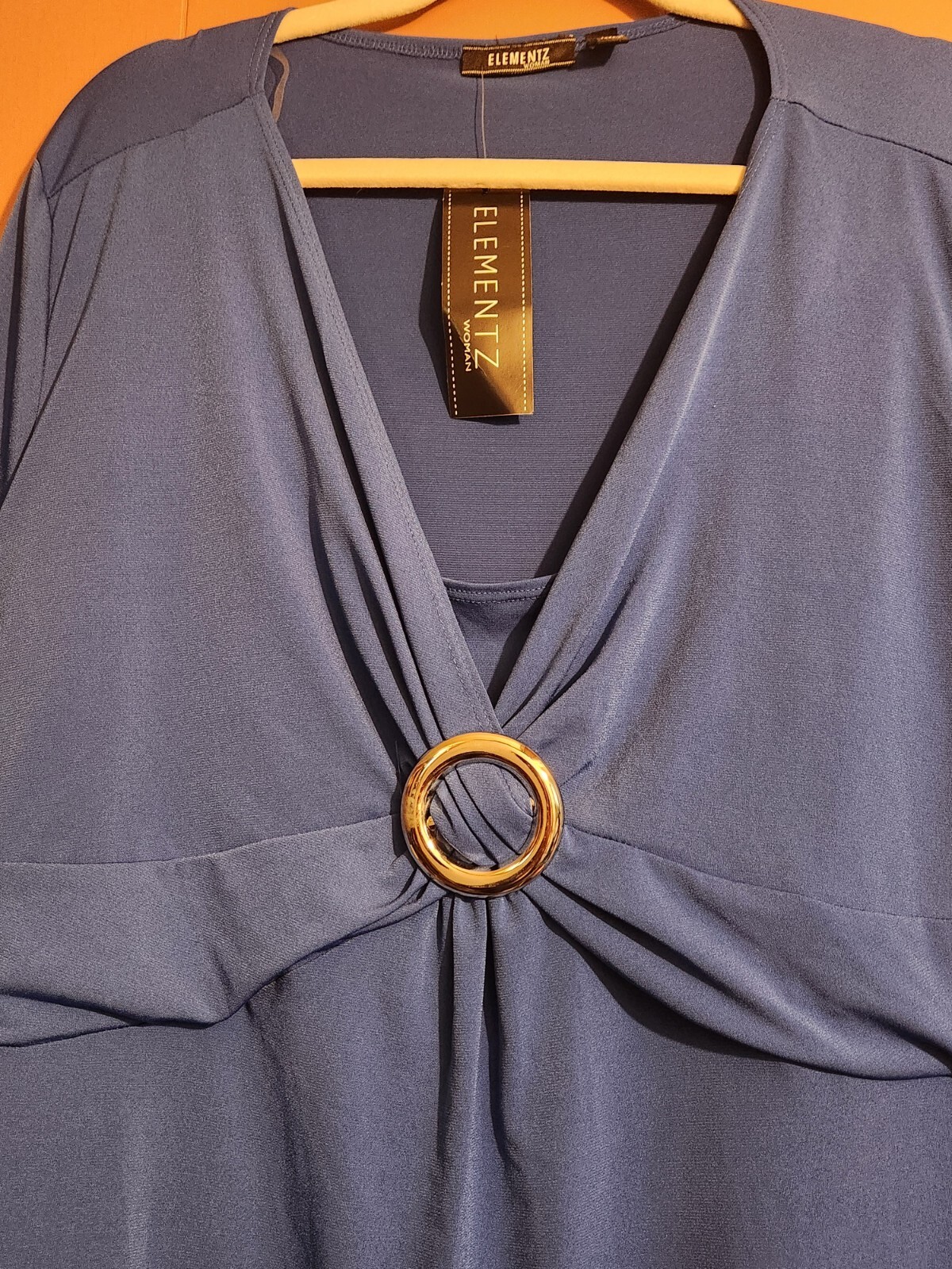 NWT Elementz Women’s Size 3X Royal Blue Empire Waist Flowing Dress