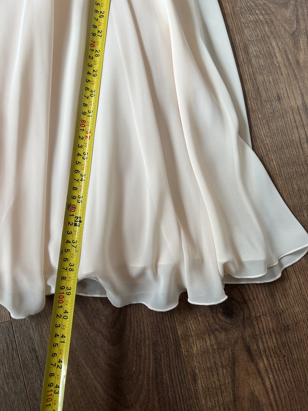 Enchanted Peach Evening Ballgown Bridesmaid Prom Dress Flared Sleeveless UK10