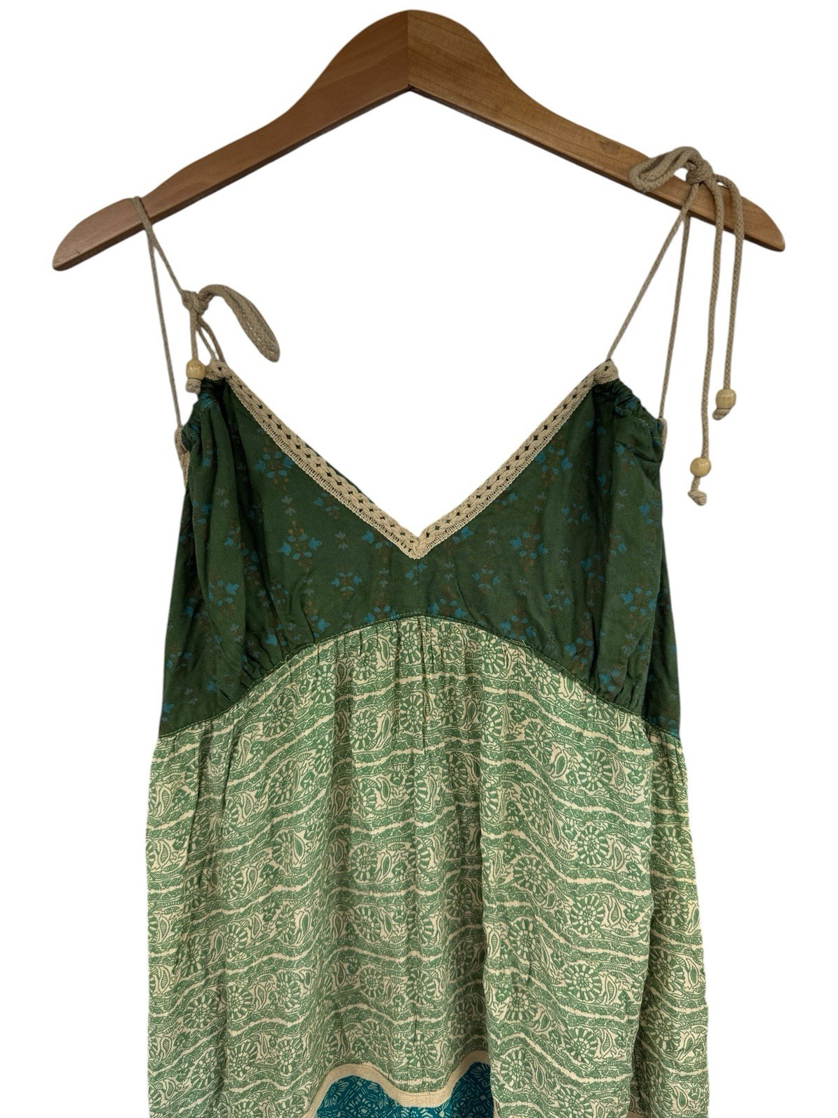 Jaded Gypsy Boho Eclectic Hippie Patchwork Peasant Beach Maxi Dress Size L/XL