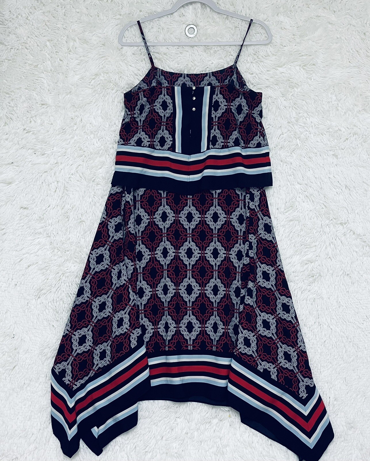 Tommy Hilfiger Dress 6 Black Asymetrical Hem Fairygoth BoHo Chic Grunge Empire