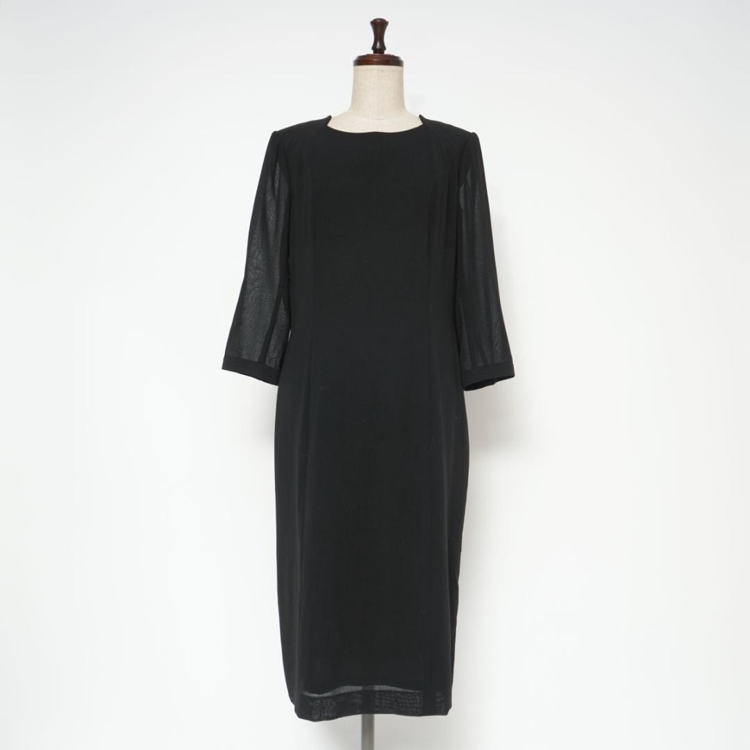 USED GIVENCHY SHEER PANEL DRESS, BLACK, SIZE 14A2*ZC1006 GOOD