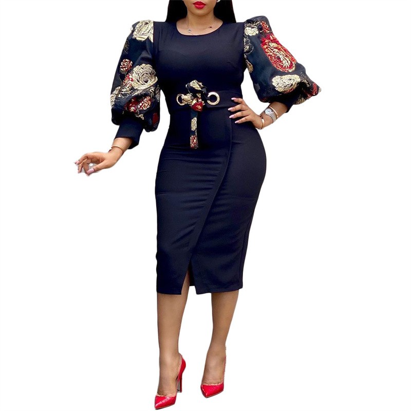 Women’s Clothing Large Size Printed Dress Commuter Temperament Summer Plus Size