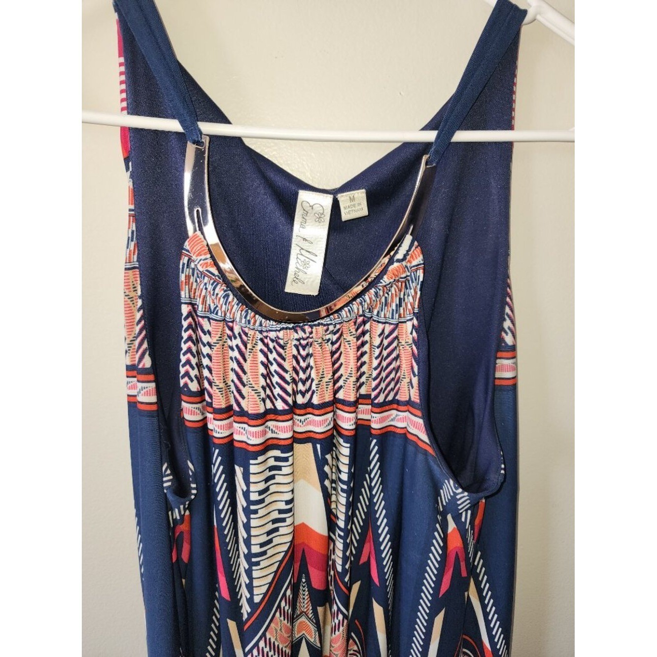 Emma & Michele Geometric Maxi Dress Size Medium