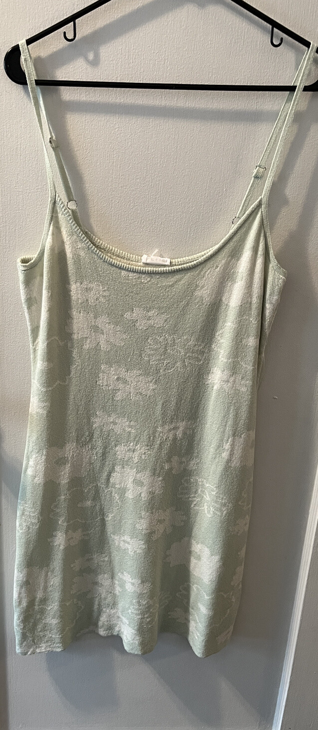 Le Lis Size Large Mint Green Floral Mini Dress