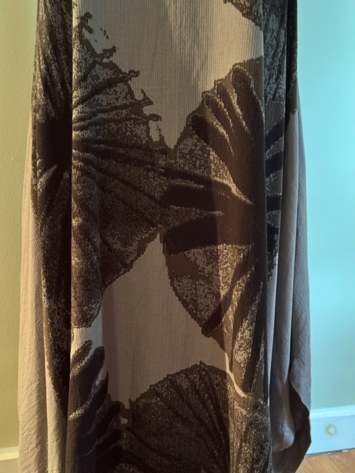 Moyuru Gray/Black sleevless Linen/Cotton Dress Large