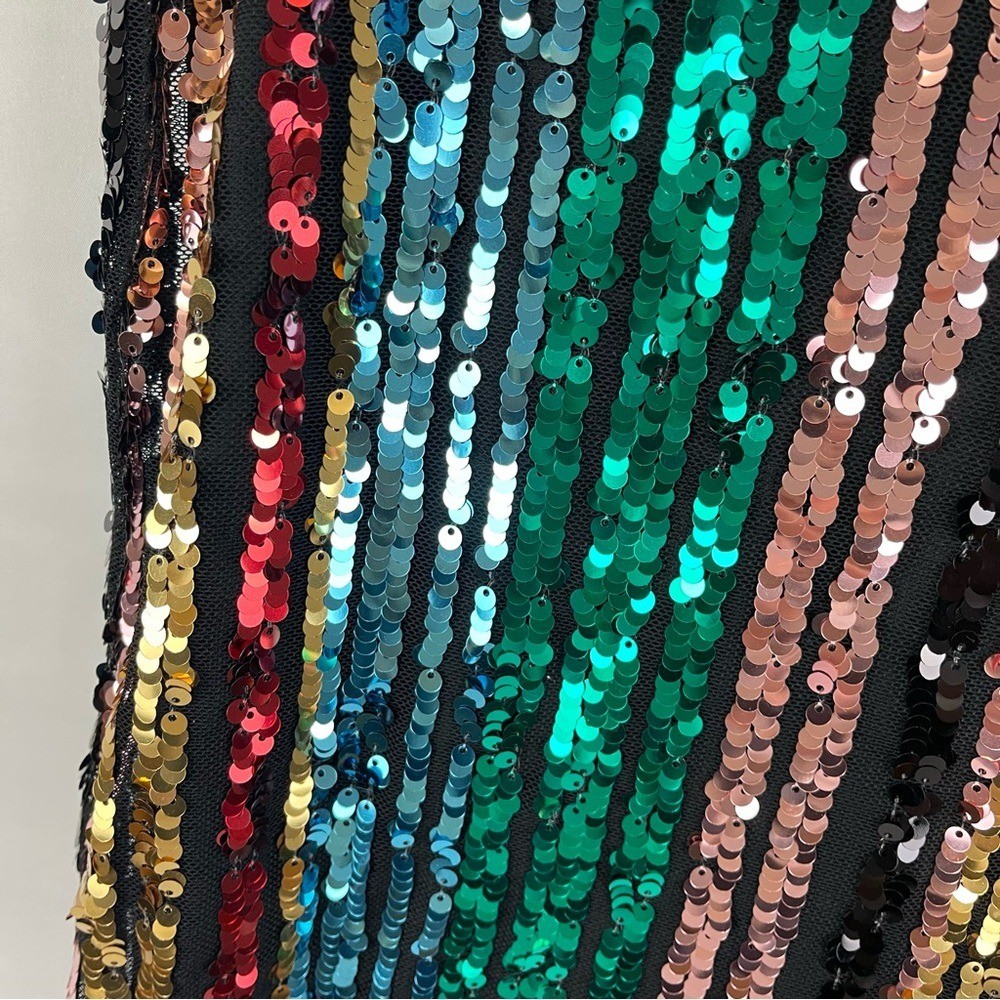 Francesca’s Mi Ami Multi Color Sequin Party Dress Size Small NEW