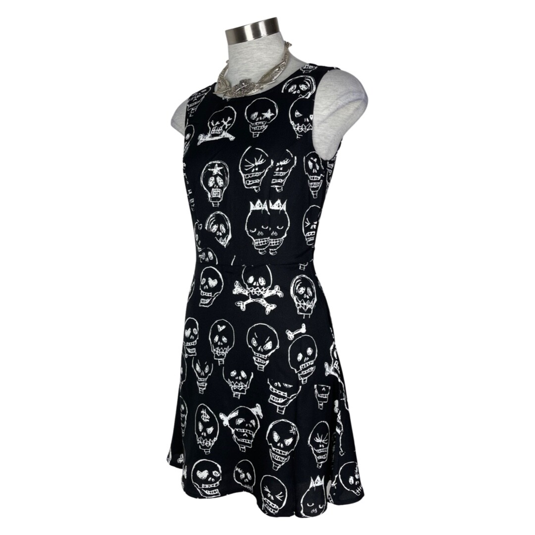 VOODOO VIXEN SKULL ROCKABILLY PSYCHOBILLY RETRO TATTOO 50’S SKATER DRESS DRA8064