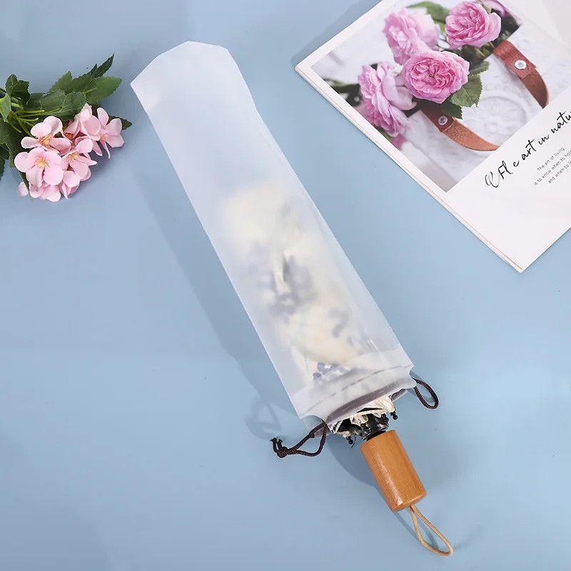 Transparent Waterproof Umbrella Storage Bag Portable Reusable Drawstring Bag