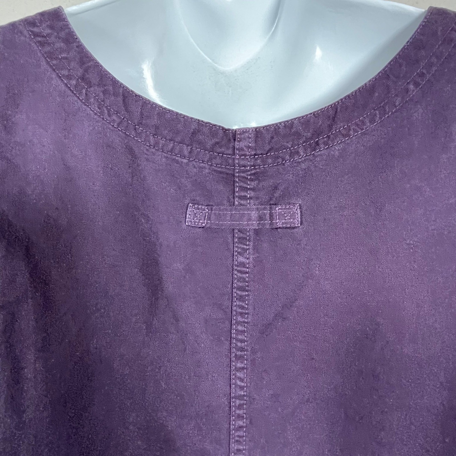 AKS Amy K Su Jumper Dress Womens L Dark Purple Earthy USA Sleeveless Utility