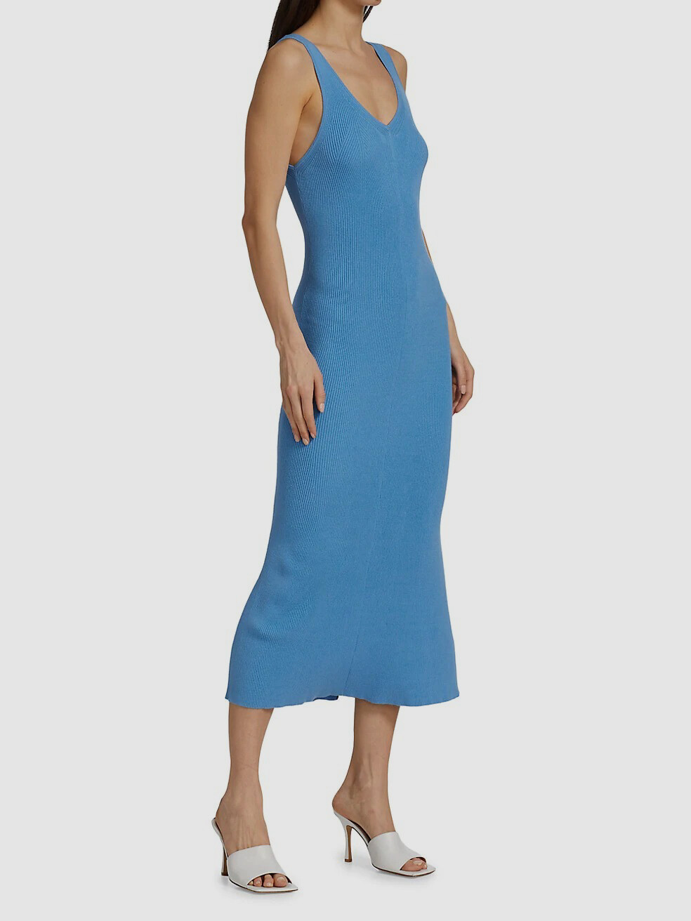 $340 REMAIN Birger Christensen Women’s Blue Olissa Knit Midi-Dress Size 4