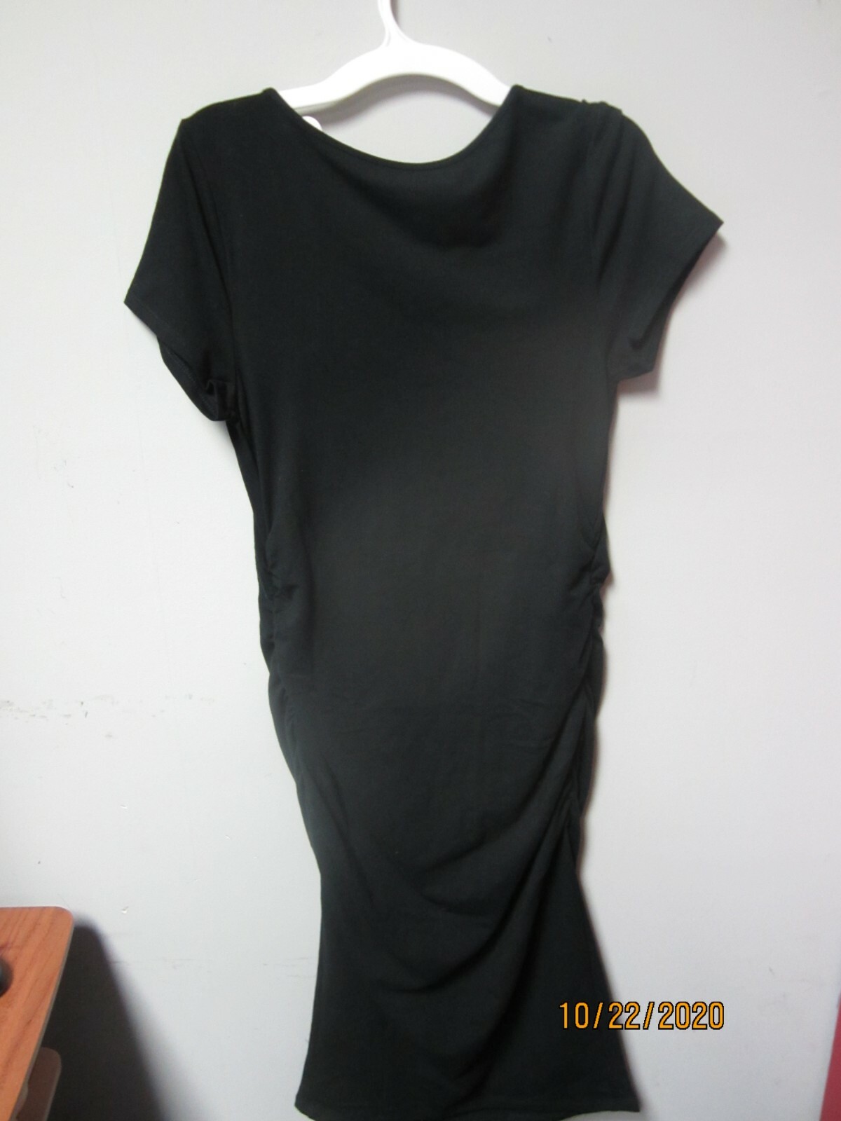 Isabel Maternity by Ingrid & Isabel Short Sleeve Shirred T-Shirt Dress Size S