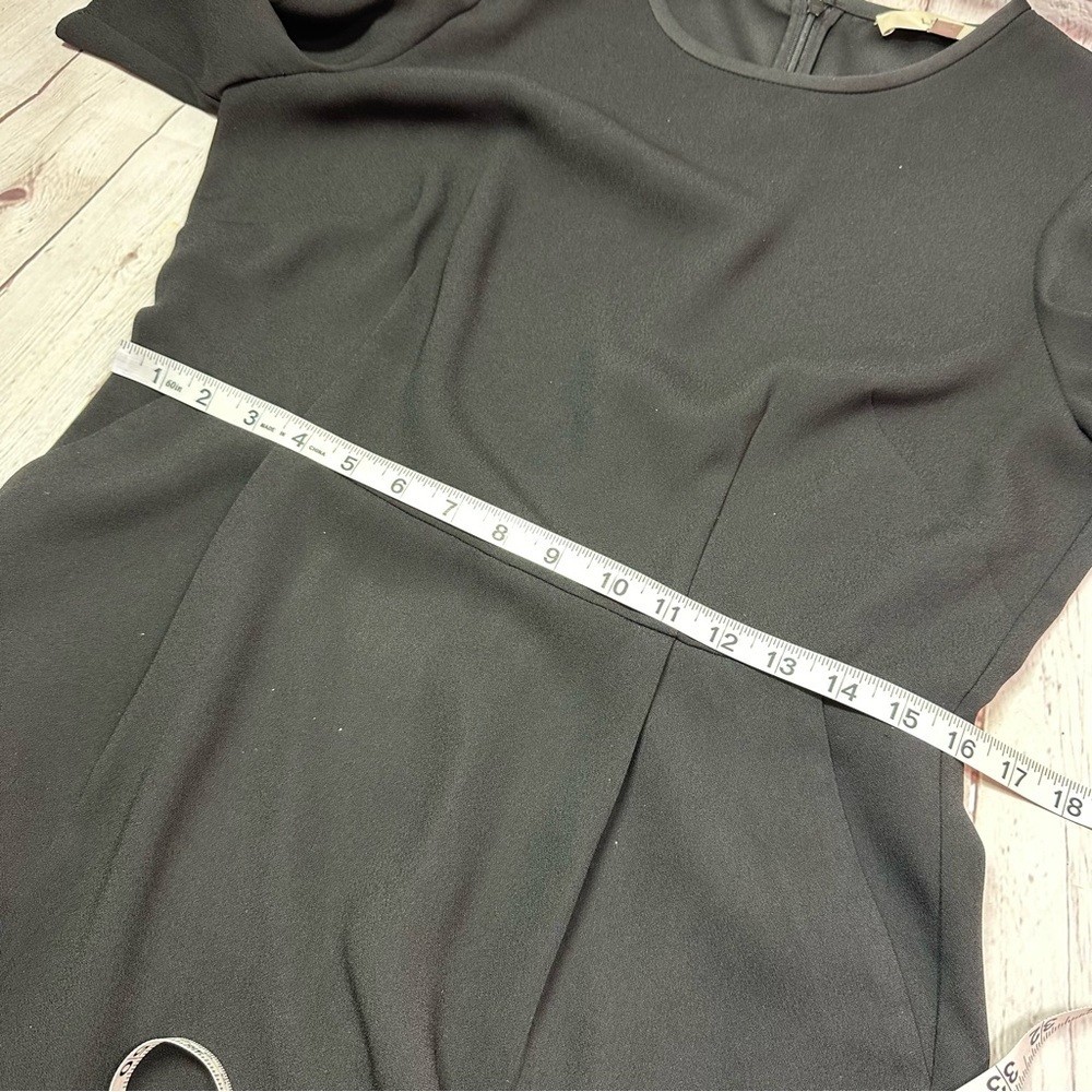 LOFT classic Elegant Black knee length Dress pockets sz 8