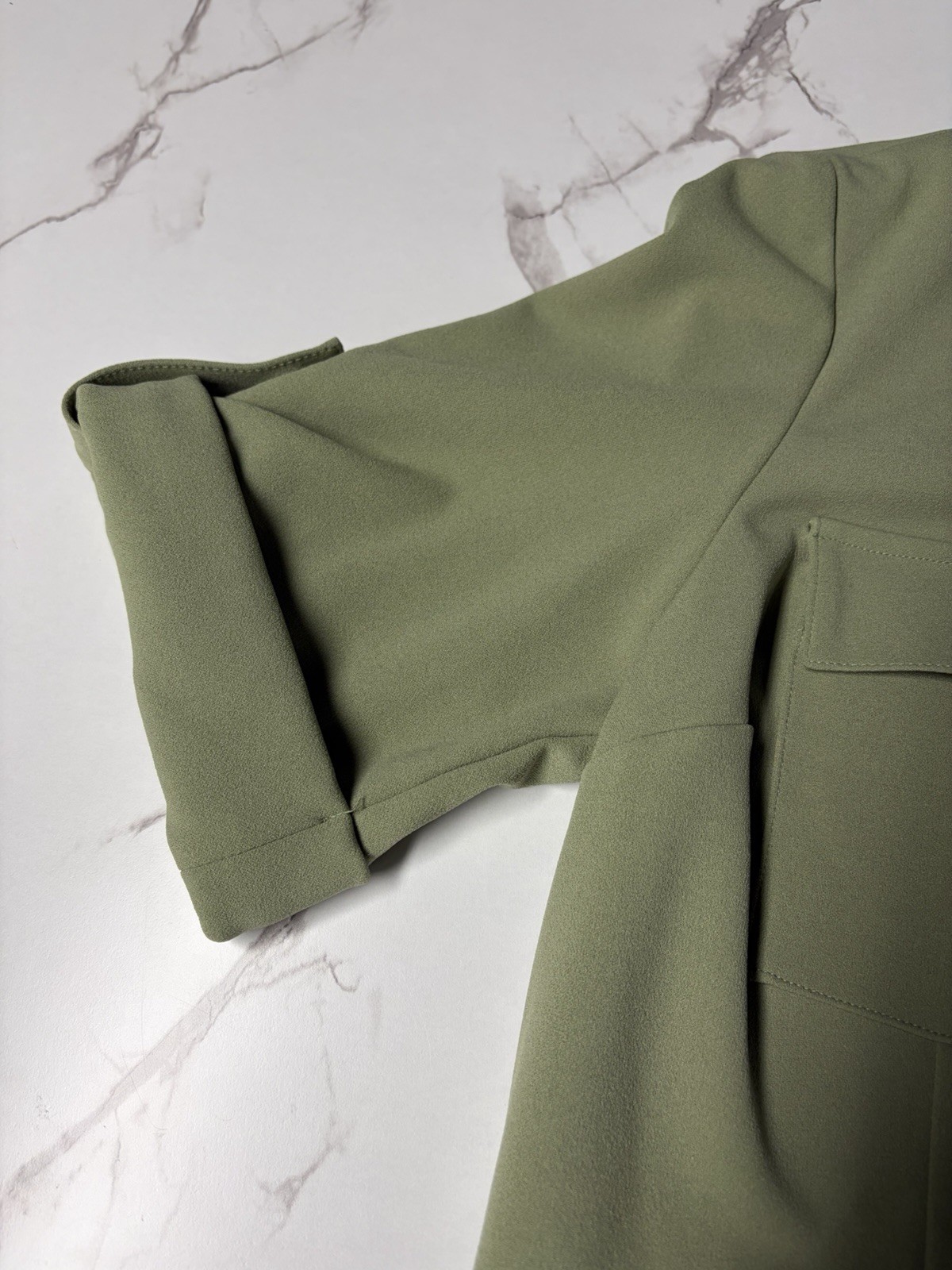 Shelby & Palmer Sage Green Utility Safari Midi Dress 16 Work Office Casual NWT