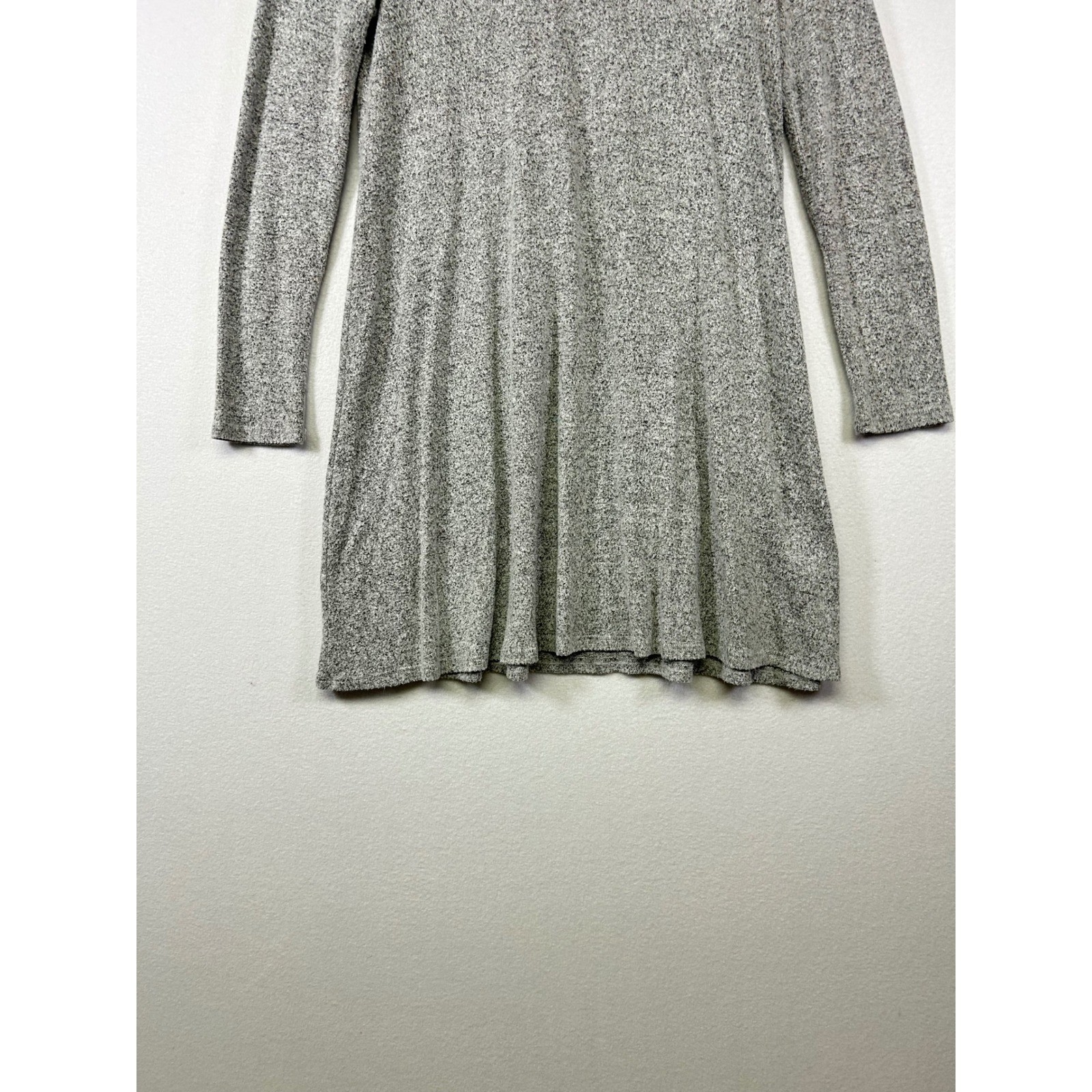 Minimalist Potter’s Pot Women Small Gray Marl Long Sleeve Knit Skater Mini Dress