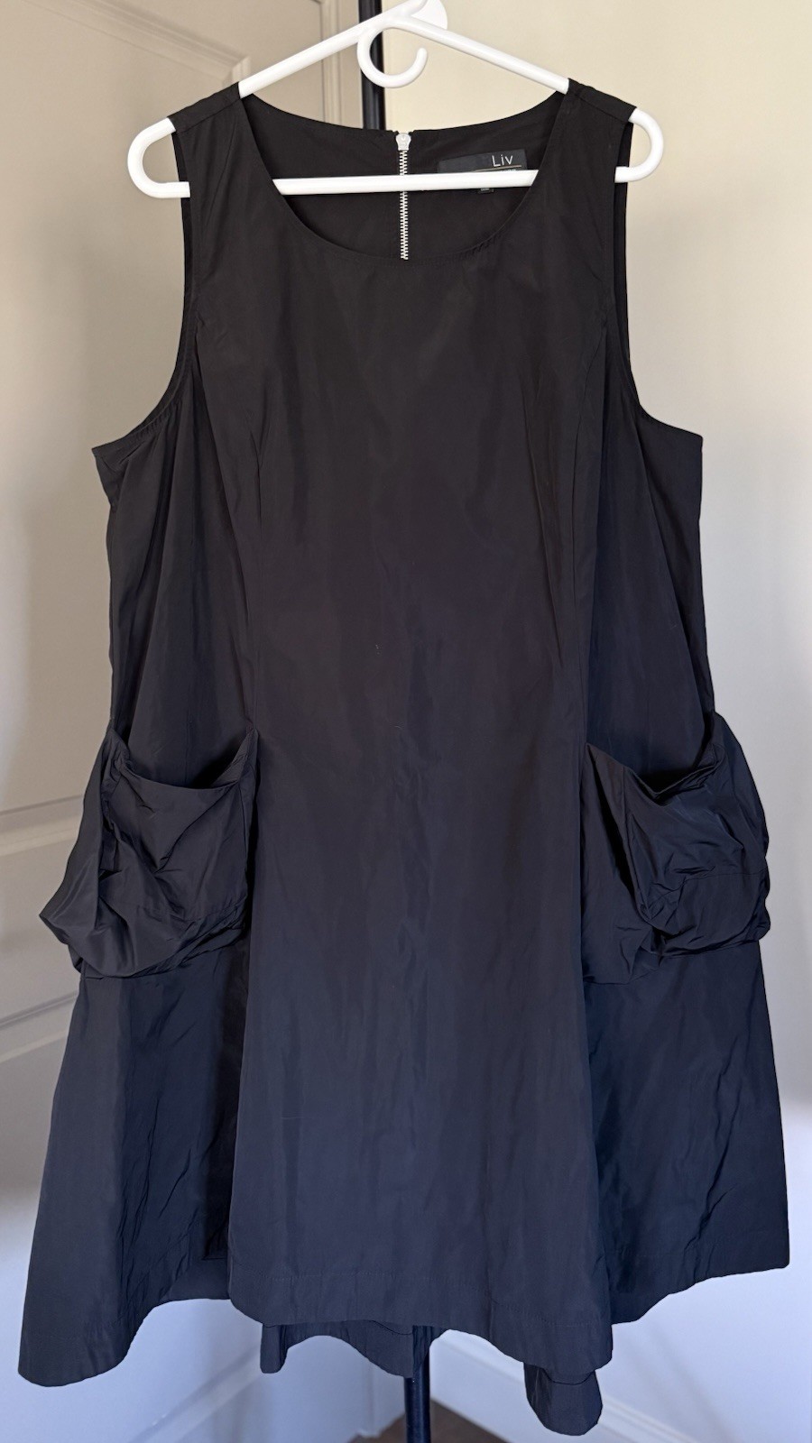 Liv by Habitat Dress Size XL Langenlook Sleeveless A-line Gathered Pockets