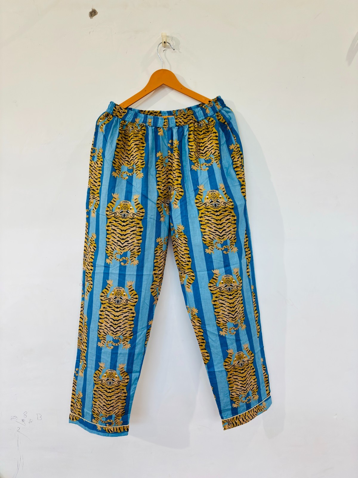 Tiger- Print Cotton Pajama Set:Summer Loungewear night wear for woman’s giftitem