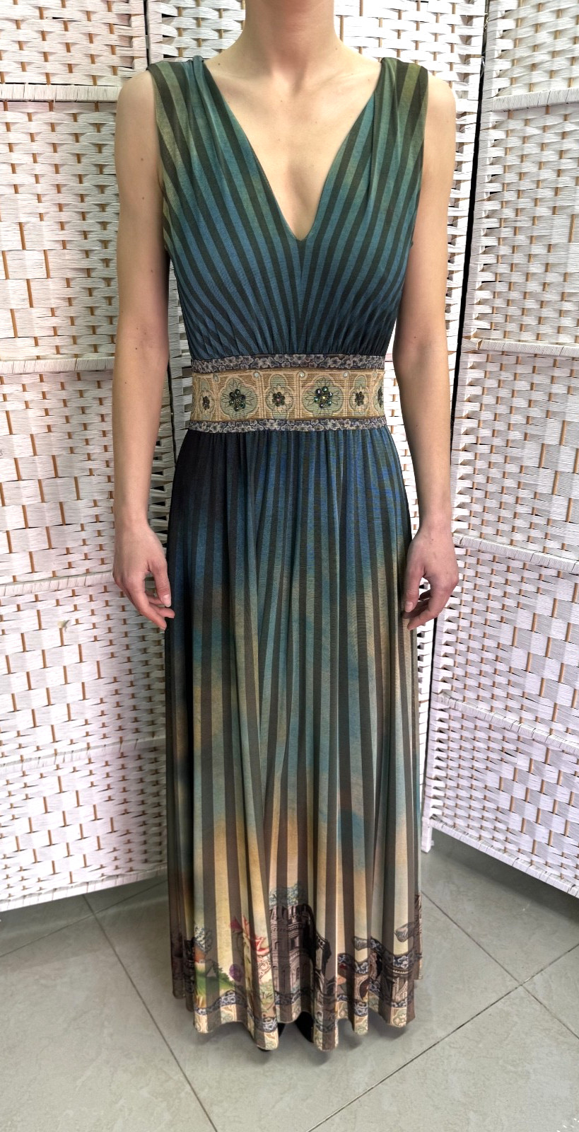 Michal Negrin Elegant Full length Floral Dress Size – M – NWT #9#