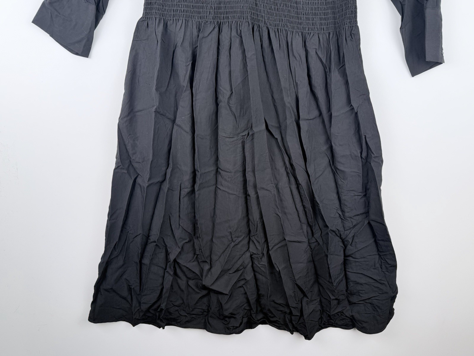 Future Collective Women’s Collared Long Sleeve Smocked Midi Shirtdress Size 2XL