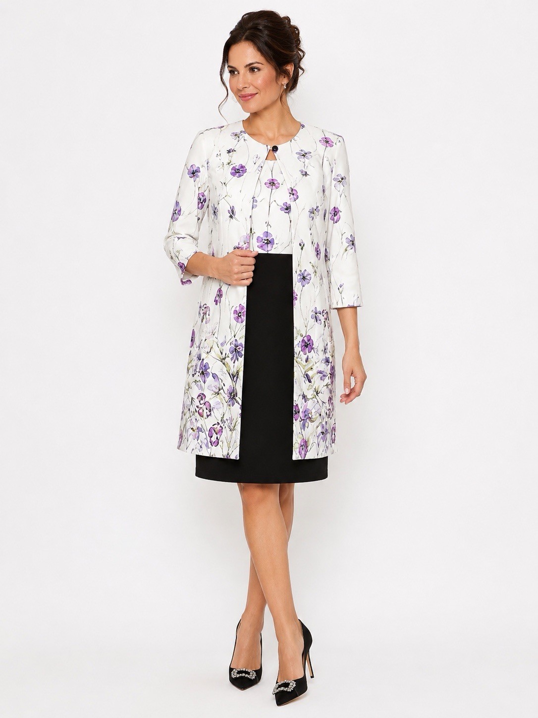 Danny & Nicole 2 Pcs Dress Jacket Set 16 Floral Sheath Dress NWT Church Wedding