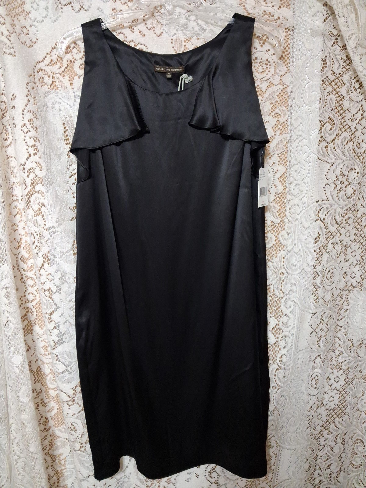 Black Collective Clothing Silk Cocktail Dress Size Medium Nwt