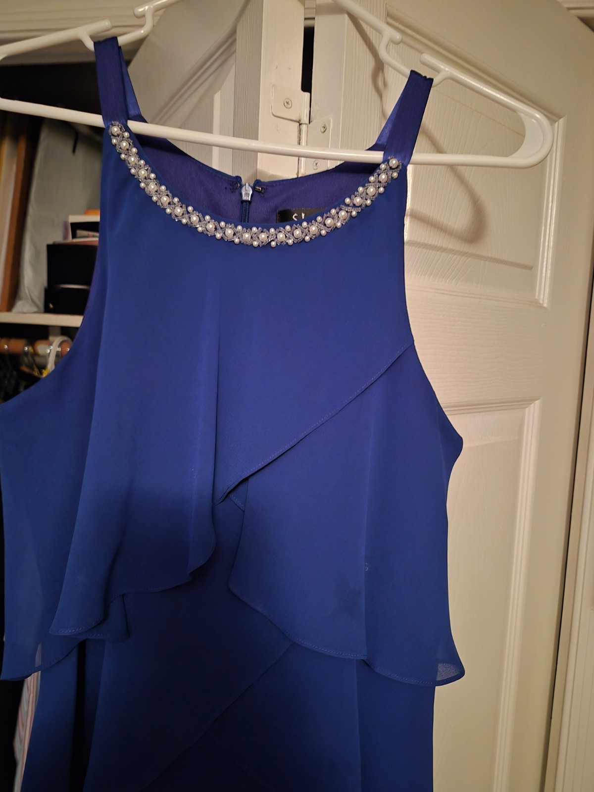 blue cocktail dress size 10 midi
