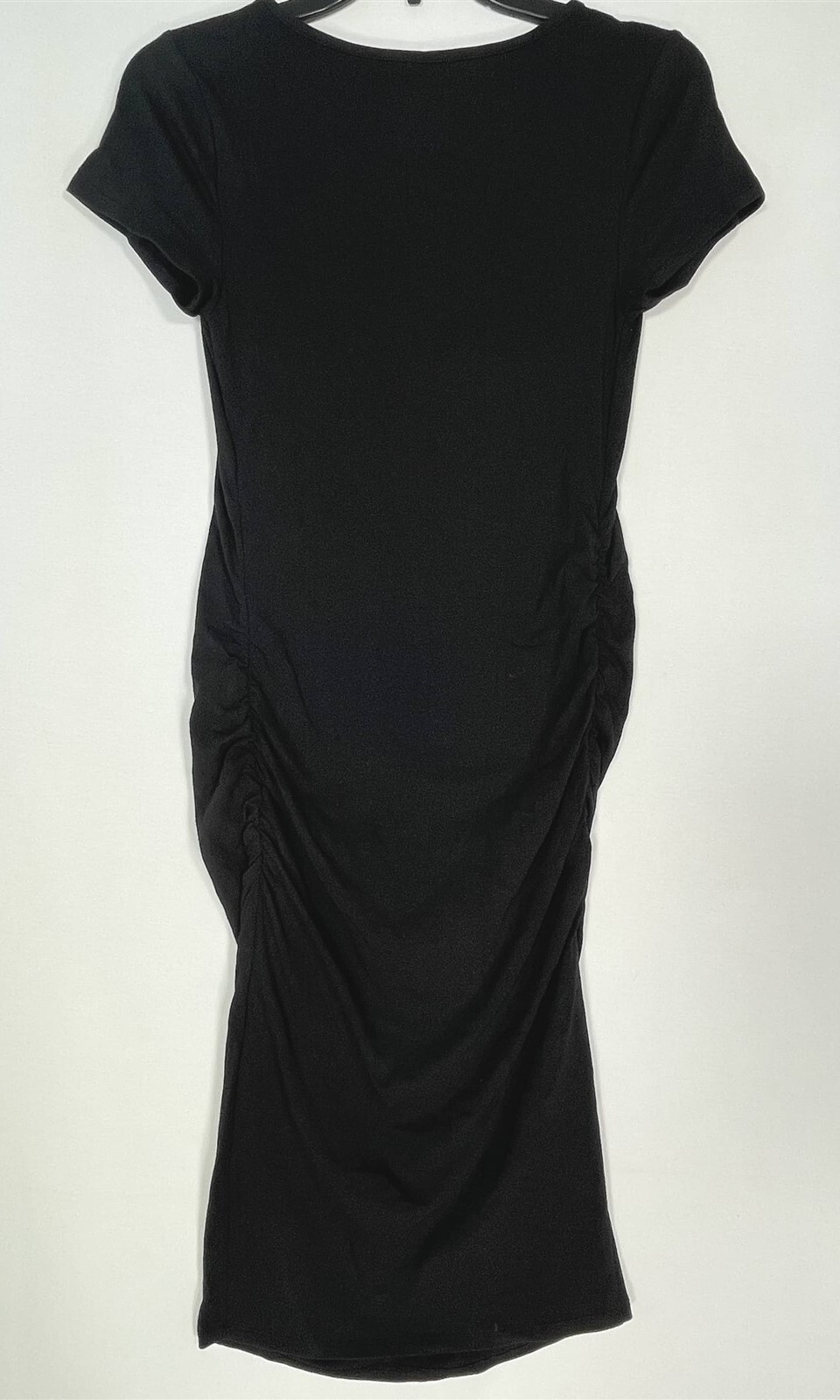 Isabel Maternity T-Shirt Dress Womens X-Small Short Sleeve Soft Stretch Black