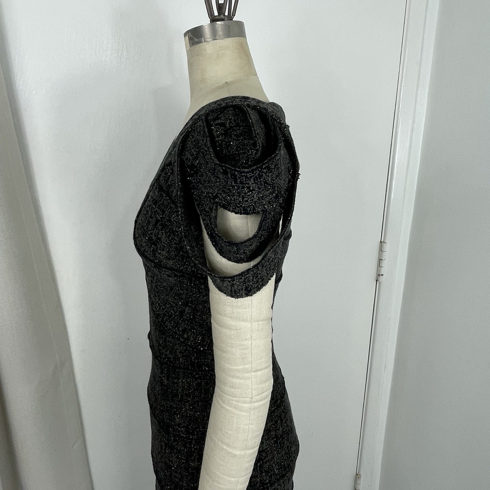 DRAMATIC Coven Brasil Size M Dress. Black, Gray, With Gold Flex.