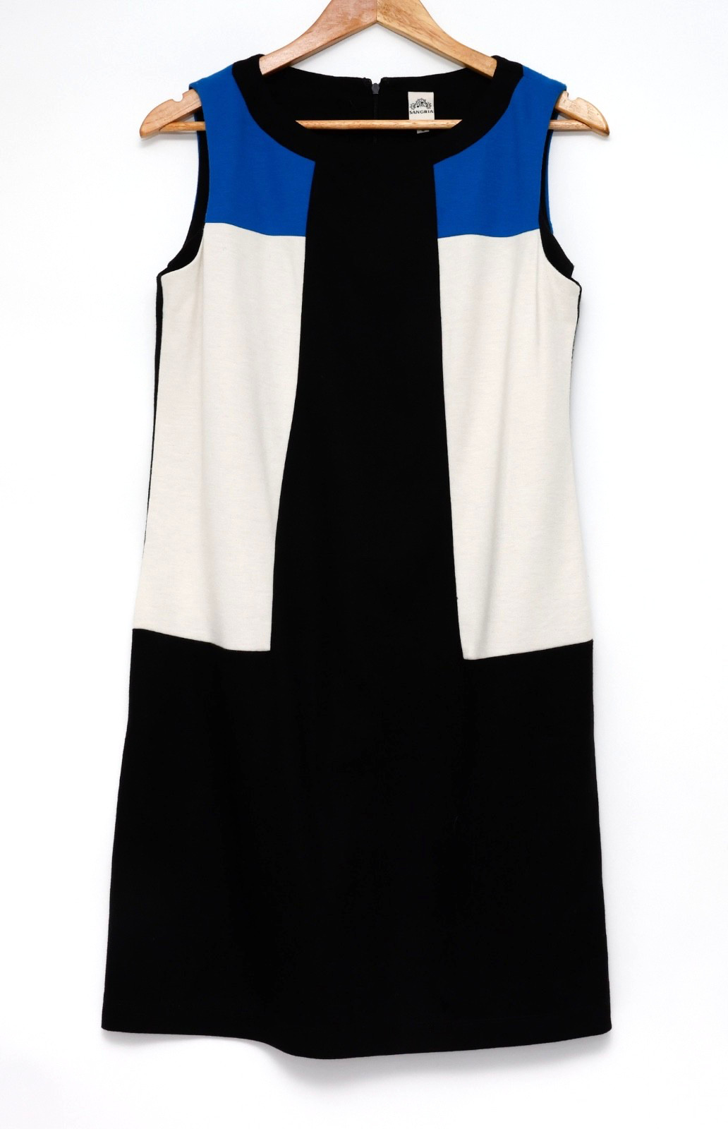 Sangria Black & Cobalt Color‎ Block Sheath  Dress Women’s Size 10 -NWT