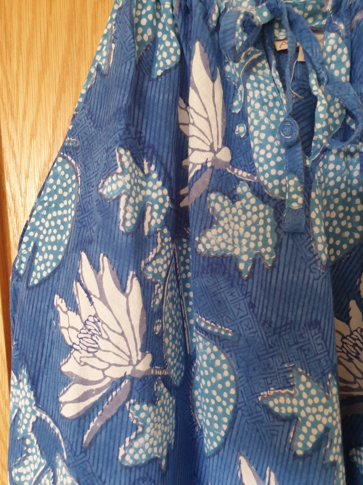 indigo Block Print Indian Anokhi Floral Cotton hippy boho tank Dress S M l XL