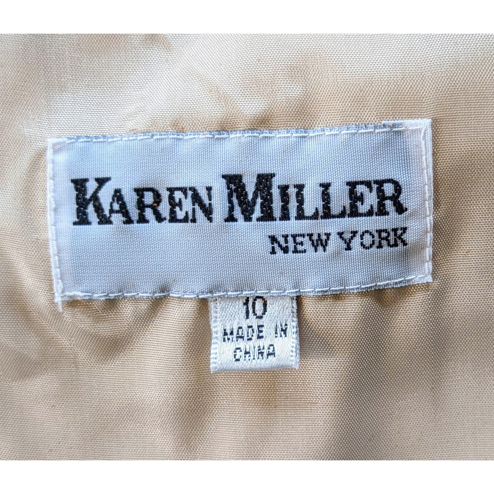 Karen Miller Maxi Dress 10 Cream Satin Beaded Short Sleeve Formal Event Wedding