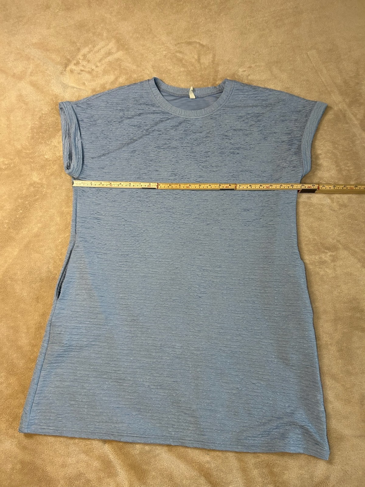 B3. Evaless XL Evaless Blie Dress Capped Sleeve WIth Pockets