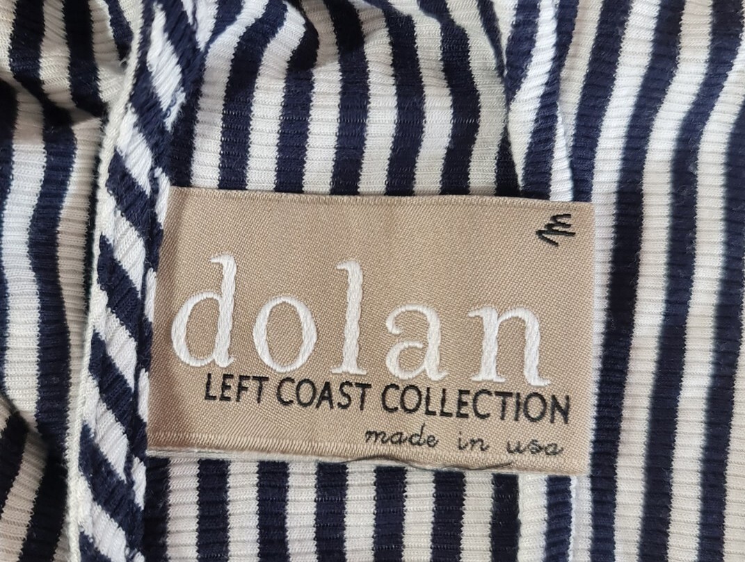 dolan Left Coast Collection Womens Sheath Knee Length Size M Blue Striped 28P