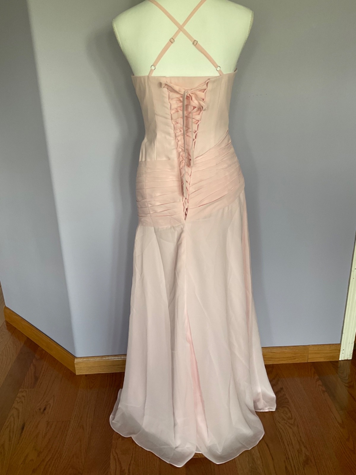Geforsp Women’s pink Corset Mermaid Prom Gown Dress Size 4 NWT