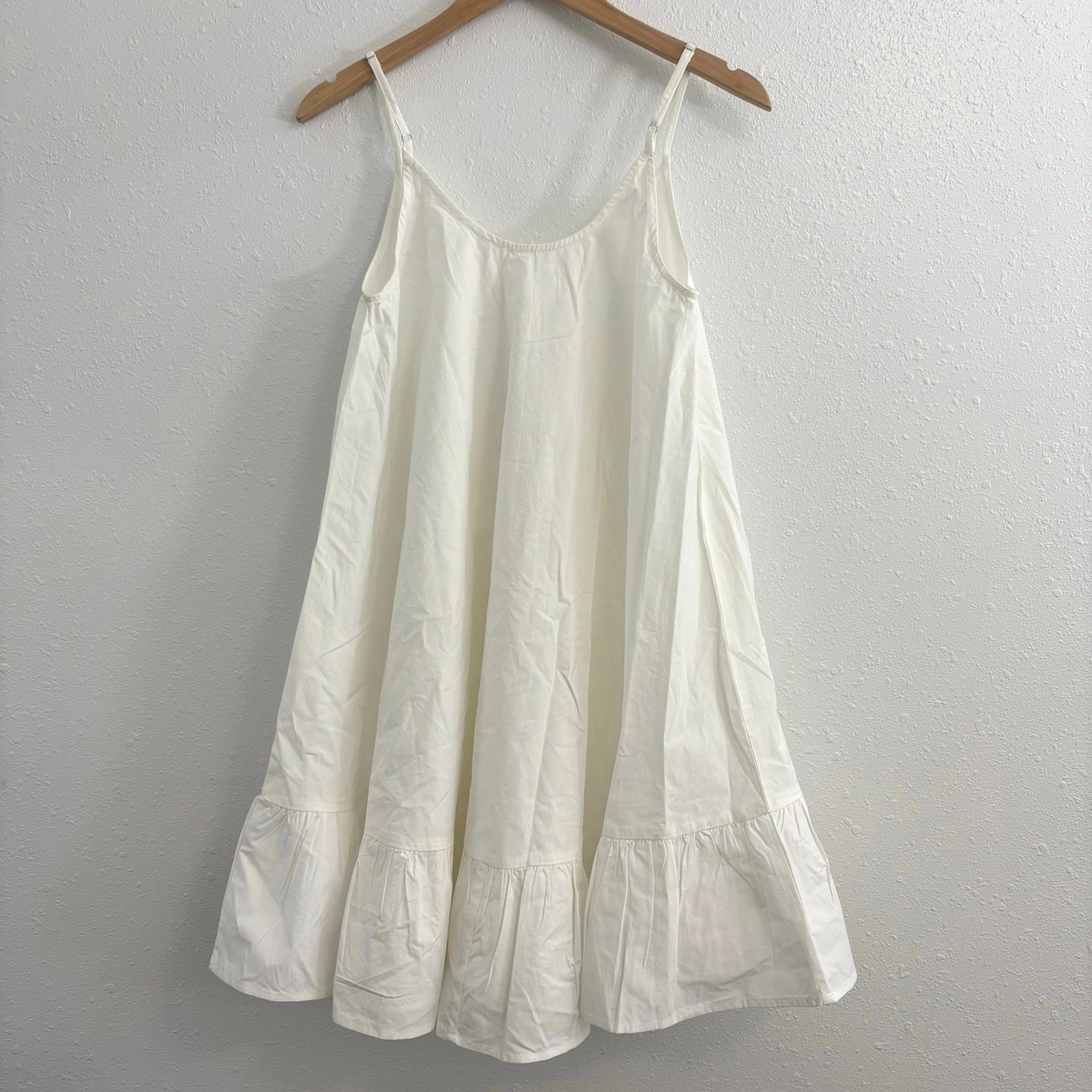 Kenny Flowers White Mini Cotton Swing Dress Women’s Size XS Poplin Costal Resort