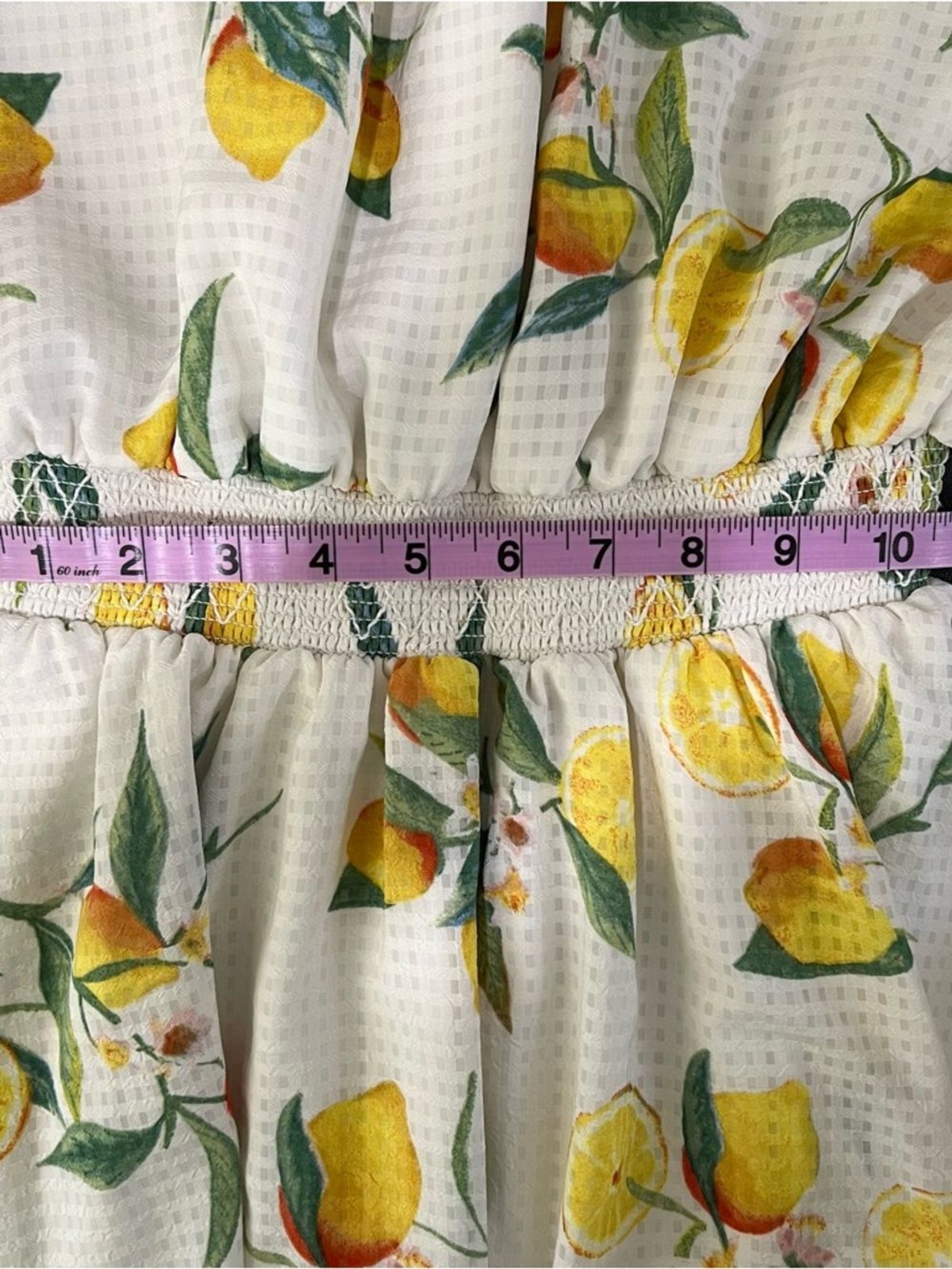 Ophelia Roe Lemon Print Dress Size S
