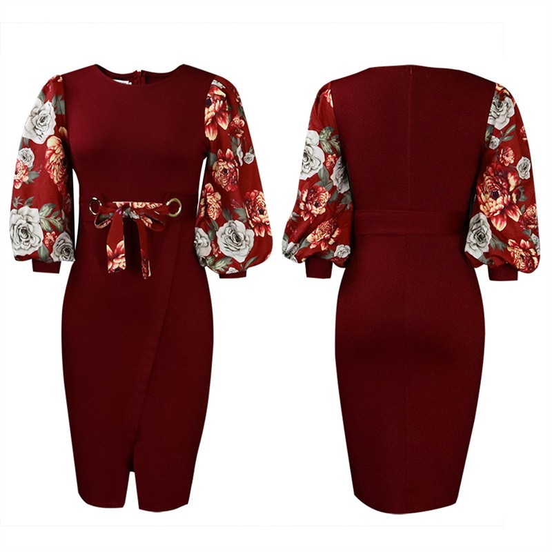 Women’s Clothing Large Size Printed Dress Commuter Temperament Summer Plus Size
