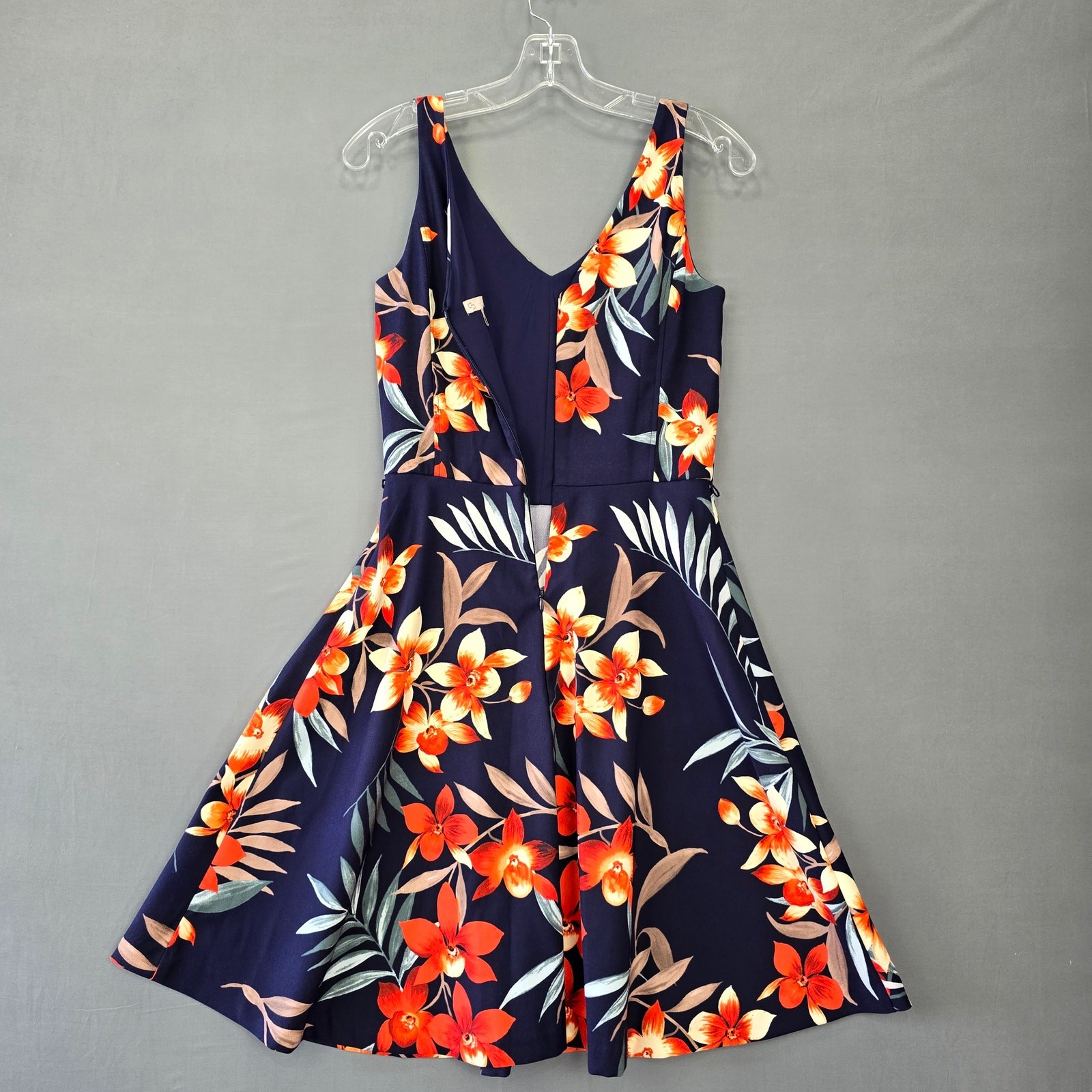 db Established 1962 Blue Mini Dress Preppy Stretch Floral Sleeveless Women’s 4