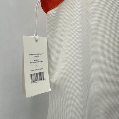 Tory Burch Tory Sport Sleeveless Tunic Dress Size L White Tennis Pickleball NWT