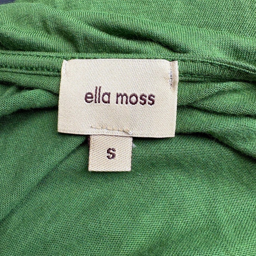 Ella Moss Y2K Resortwear Beachy Minimalist Olive Green Layered Midi Dress Sz S