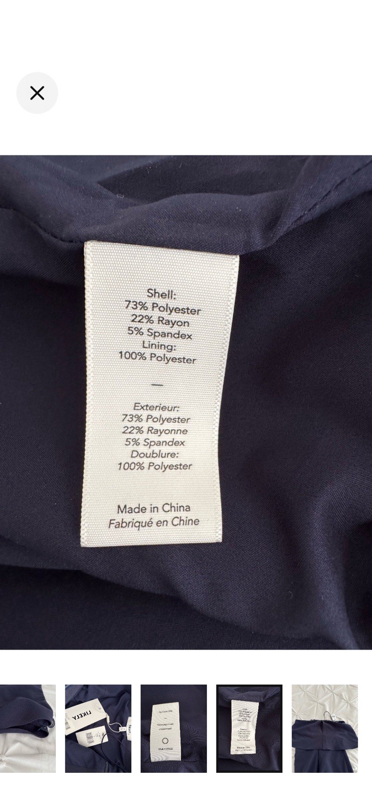 LIKELY Navy Strapless Ruffle Sheath Midi Dress 2 Lined Stretch Zip