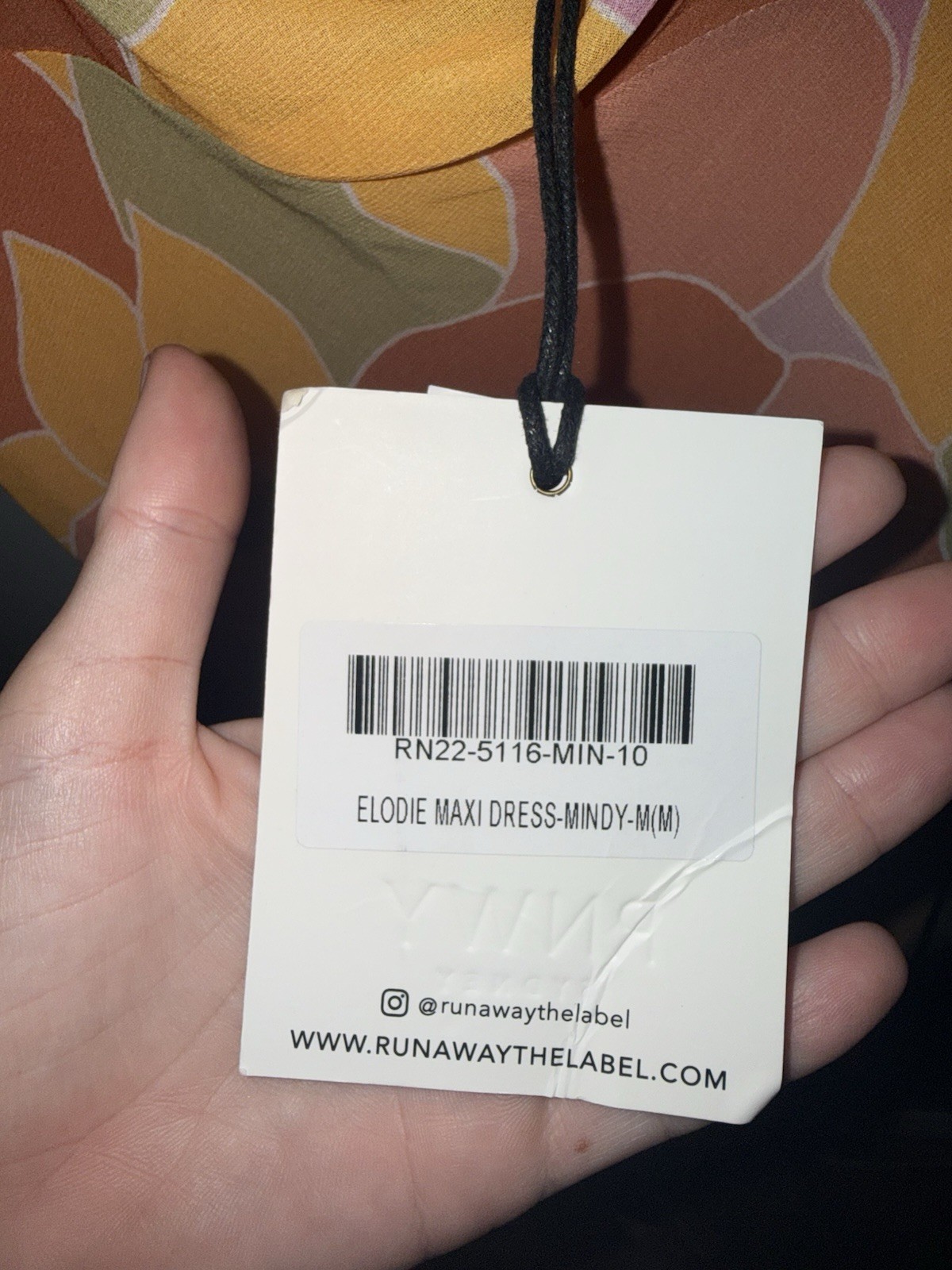 NWT Runaway The Label Sienna Multicolour Slip Dress Maxi summer size 6 / Medium
