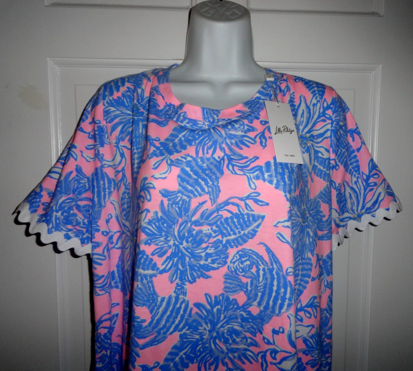 NWT LILLY PULITZER CONCH SHELL PINK UP SCALE CODY SHORT SLEEVE DRESS XXL