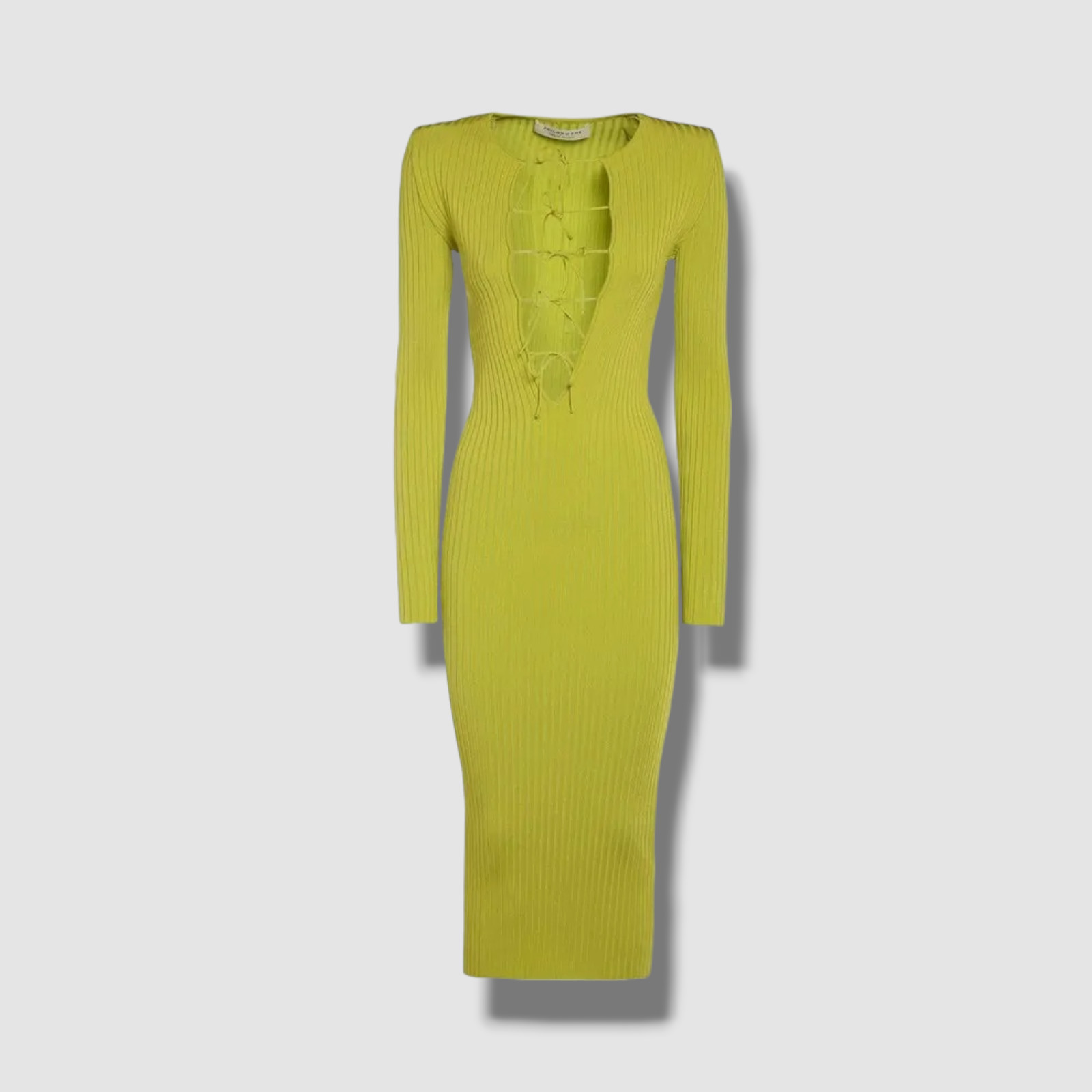 $845 Philosophy Di Lorenzo Serafini Women’s Green Cutout Maxi Dress Size 42