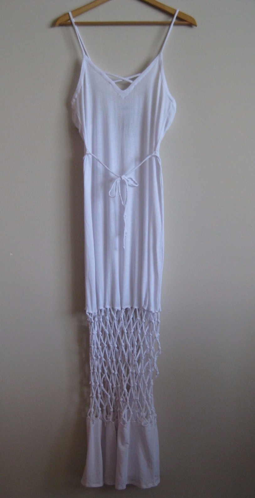 CHASER White Knotted Long Maxi Dress Size XS NWT $114